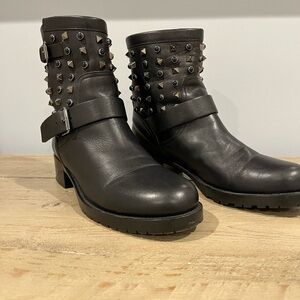 VALENTINO black leather boots